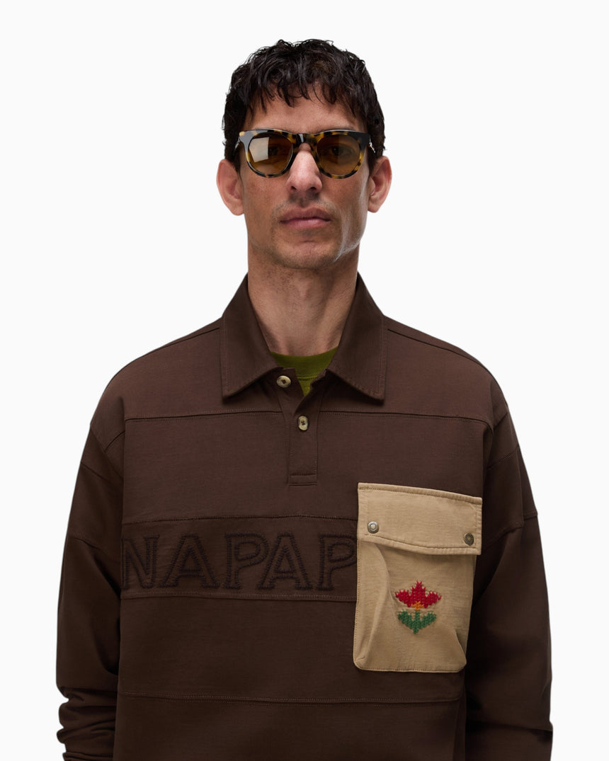 Bloom Jersey Long-Sleeve Erkek Polo T-Shirt