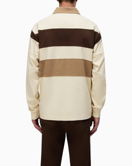 Napapijri Bloom Jersey Long-Sleeve Erkek Polo T-Shirt Beige N5E