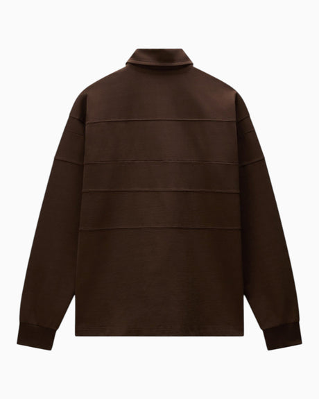 Napapijri Bloom Jersey Long-Sleeve Erkek Polo T-Shirt Dark Brown