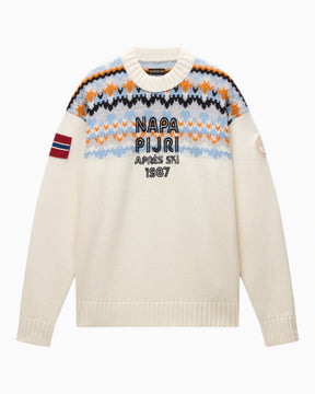Napapijri D-Fiames C Erkek Kazak Sweatshirt Beige Dimity