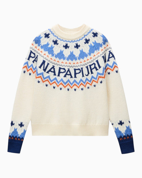 Napapijri D-Fiames C Kadın Kazak Sweatshirt Beige Dimity