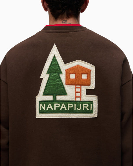 Napapijri Trahus French Terry Erkek Sweatshirt Dark Brown