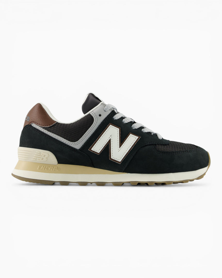 New Balance 574 Sneaker Brown/Dark Silver Metallic