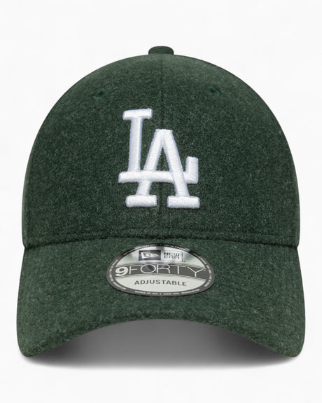 New Era LA Dodgers Melton Wool 9FORTY Şapka Green
