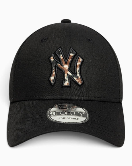 New Era NY Yankees Infill Animal Print 9FORTY Şapka Black