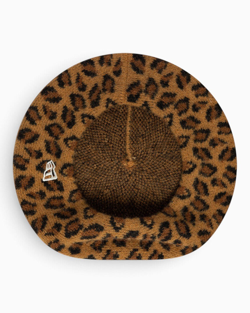New Era NY Yankees Leopard Beret Beige