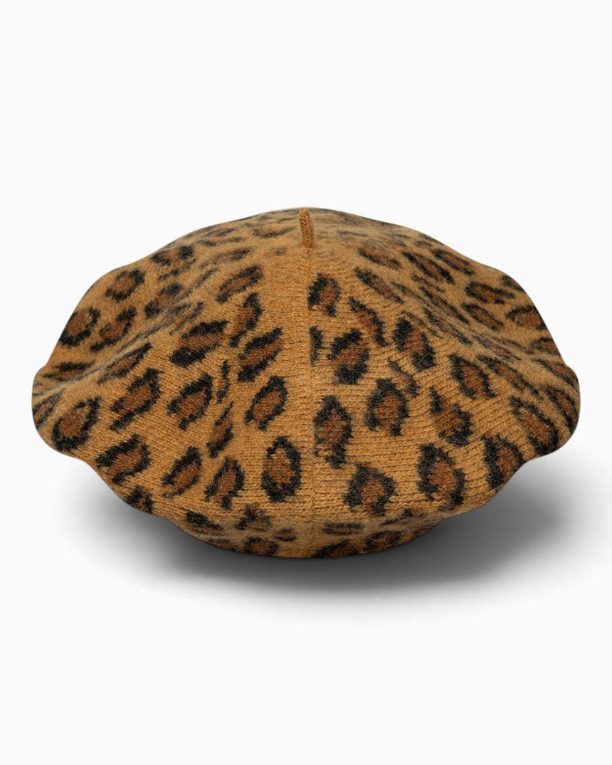 New Era NY Yankees Leopard Beret Beige