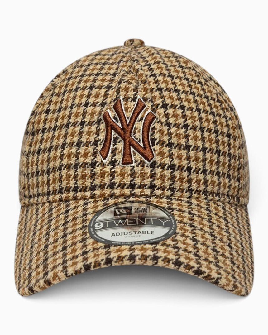 New Era NY Yankees MLB Check A-Frame 9FORTY Şapka Beige