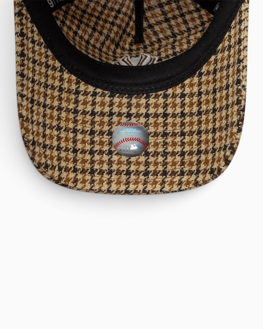 New Era NY Yankees MLB Check A-Frame 9FORTY Şapka Beige