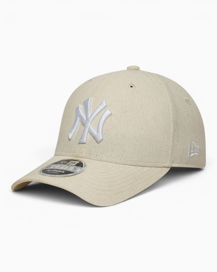 New Era NY Yankees MLB Linen 9FORTY M-Crown Adjustable Şapka Beige