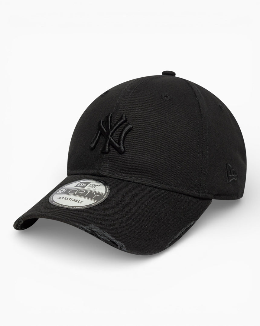 New Era Wash Distress New York Yankees 9FORTY Şapka Black