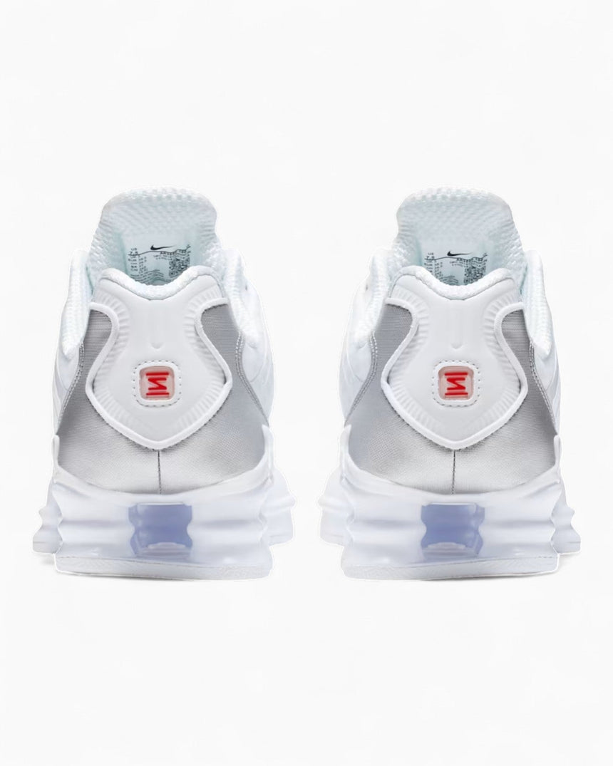 Nike Shox TL Kadın Sneaker White/White - Metallic Silver - Max Orange