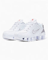Nike Shox TL Kadın Sneaker White/White - Metallic Silver - Max Orange
