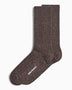Norse Projects Bjarki Neps Wool Rib Sock Seal Brown