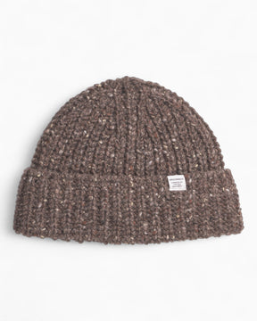 Norse Projects Daniel Donegal Rib Beanie Seal Brown
