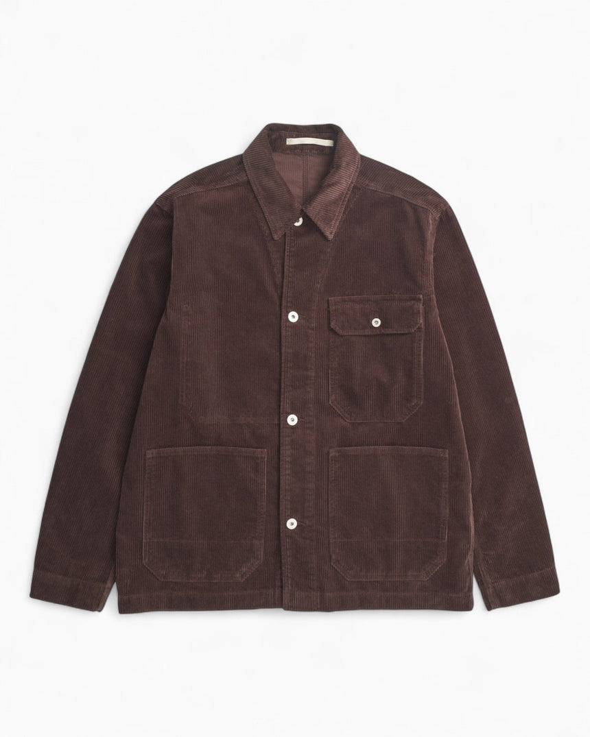 Norse Projects Folke Wide Corduroy Chore Erkek Ceket Espresso
