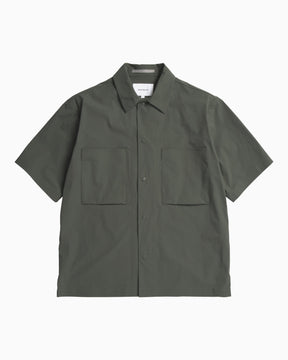 Norse Projects Hermann Travel Light Short Sleeve Erkek Gömlek Dark Olive