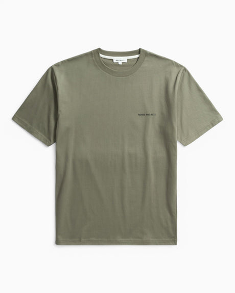 Norse Projects Johannes Organic Logo T-Shirt Sediment Green