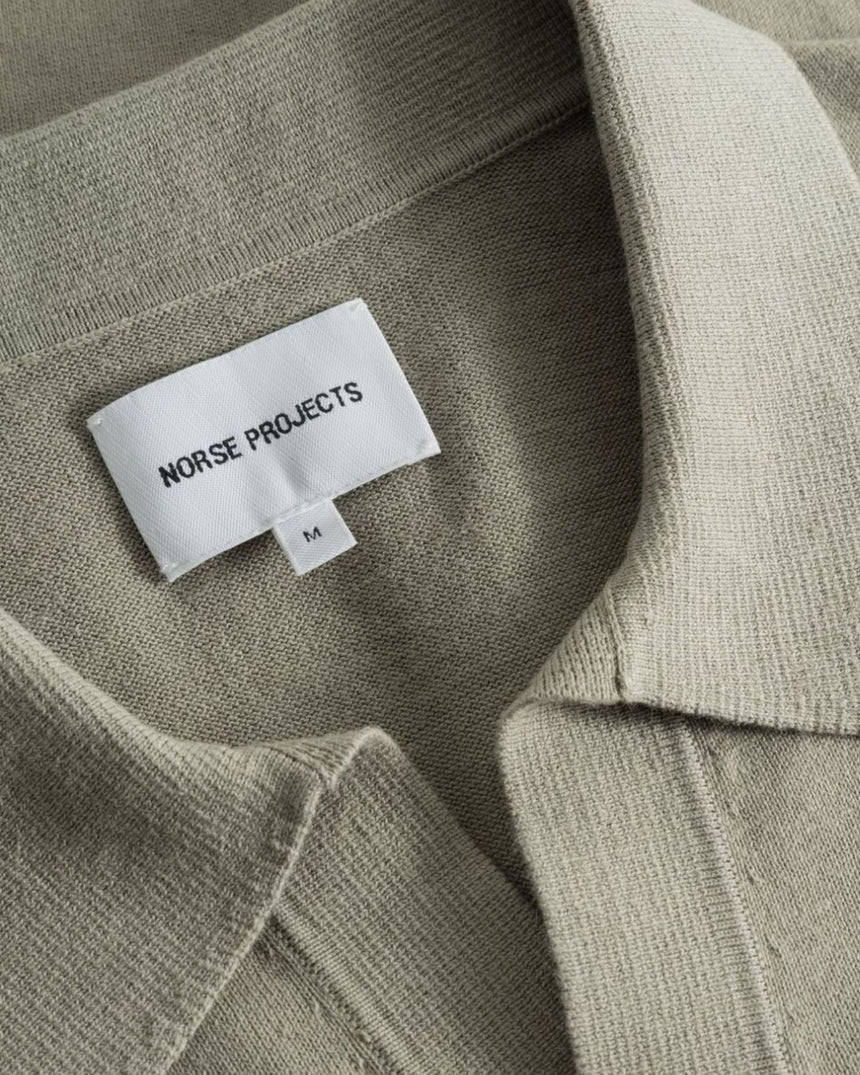 Norse Projects Leif Cotton Linen Polo T-Shirt