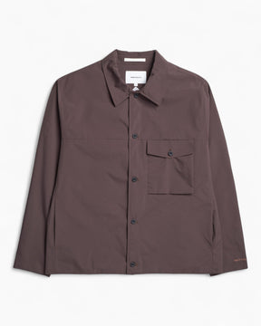 Norse Projects Marcus Windstopper Overshirt Erkek Gömlek Ceket Seal Brown