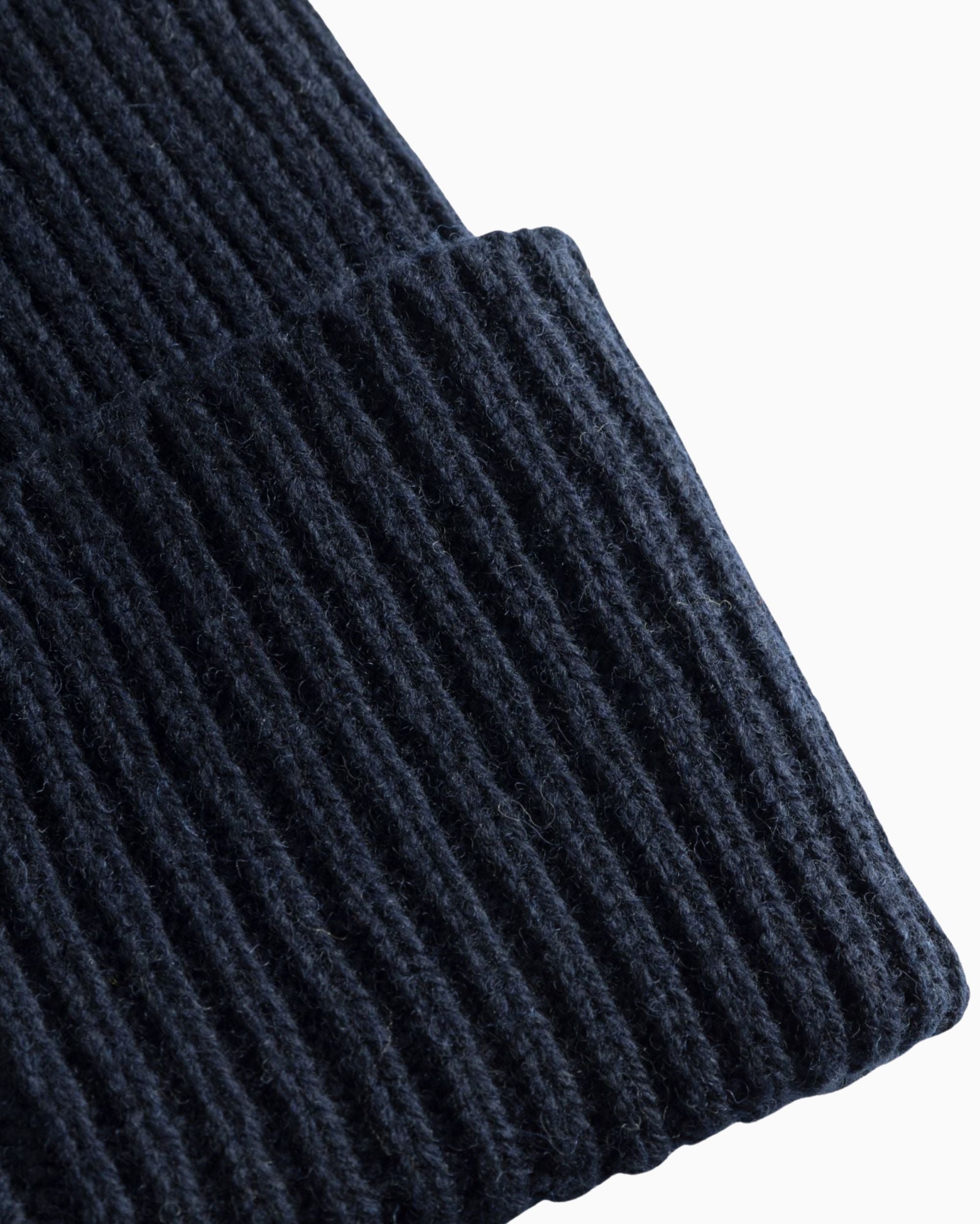 Norse Projects Merino Lambswool Rib N Logo Beanie - vitruta