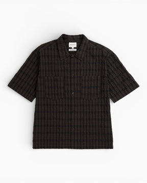 Norse Projects Mols Check SS Camp Shirt Delicioso Brown