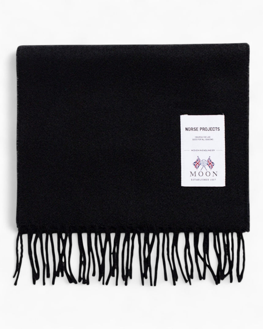 Norse Projects Moon Merino Lambswool Scarf Black