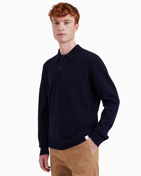 Norse Projects Norse Standard Merino Lambswool Polo Erkek Kazak