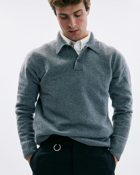 Norse Projects Norse Standard Merino Lambswool Polo Erkek Kazak