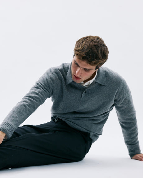 Norse Projects Norse Standard Merino Lambswool Polo Erkek Kazak