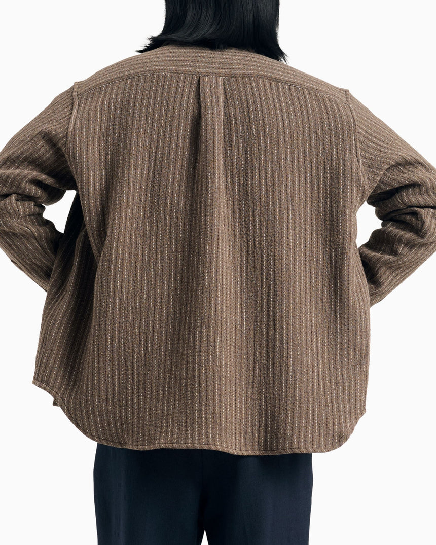 Norse Projects Ole Oversized Wool Stripe Erkek Gömlek