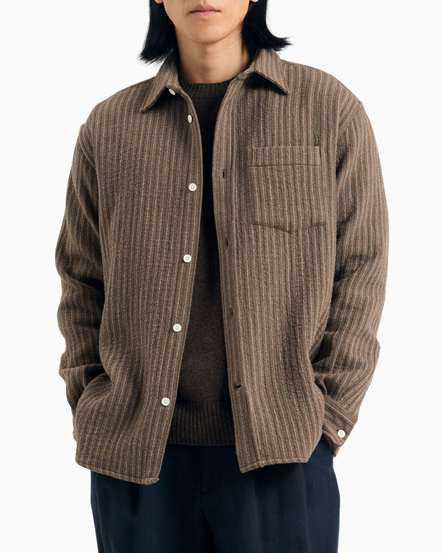 Norse Projects Ole Oversized Wool Stripe Erkek Gömlek