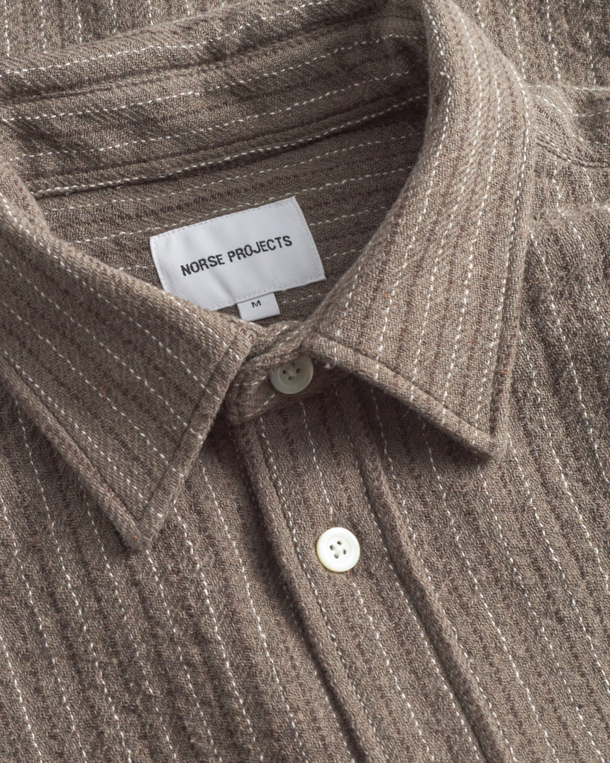 Norse Projects Ole Oversized Wool Stripe Erkek Gömlek