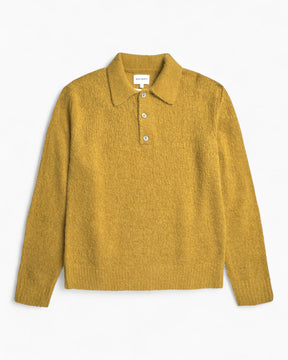 Norse Projects Rasmus Relaxed Brushed Erkek Polo Kazak Warm Yellow