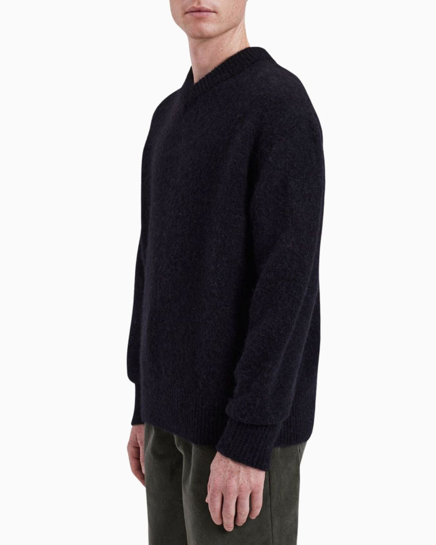 Norse Projects Rasmus Relaxed Brushed V-Yaka Erkek Kazak
