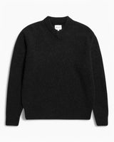 Norse Projects Rasmus Relaxed Brushed V-Yaka Erkek Kazak Black