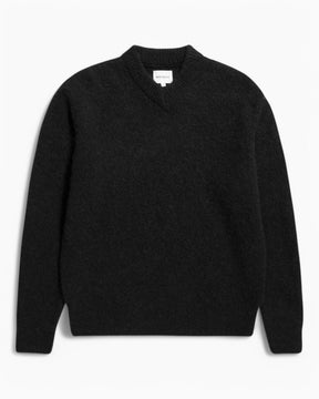 Norse Projects Rasmus Relaxed Brushed V-Neck Sweater Black