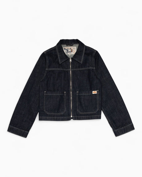 Nudie Jeans Anja Workwear Denim Kadın Ceket Dark Blue