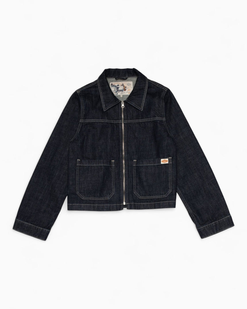 Nudie Jeans Anja Workwear Denim Kadın Ceket Dark Blue