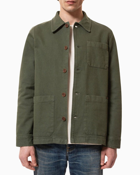 Nudie Jeans Barney Worker Erkek Ceket Olive