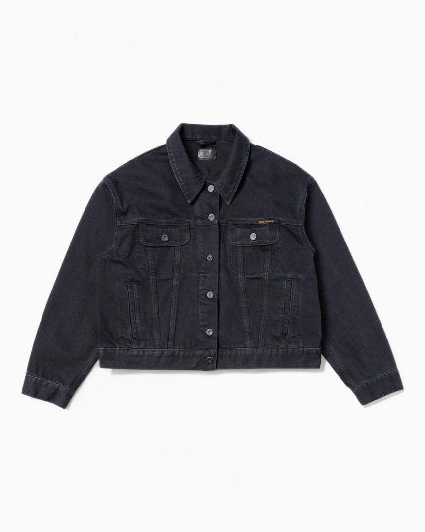 Nudie Jeans Berit Denim Jacket Asphalt Black