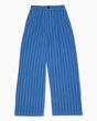 Nudie Jeans Gullan Striped Workwear Kadın Pantolon Blue/Off White
