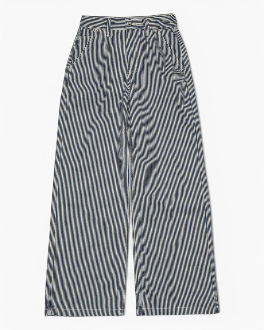 Nudie Jeans Inez Striped Kadın Pantolon Blue/Off White