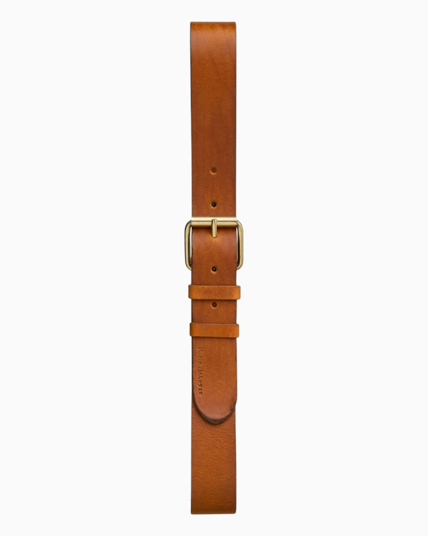 Nudie Jeans Pedersson Deri Kemer Toffee Brown
