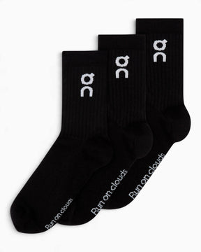 On Logo Sock High 3'lü Çorap Black