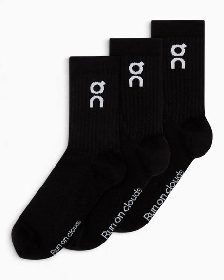 On Logo Sock High 3'lü Çorap Black