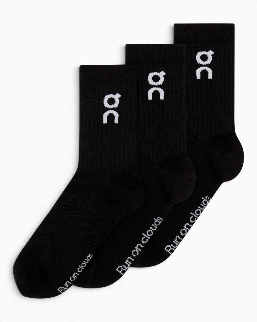 On Logo Sock High 3'lü Çorap Black