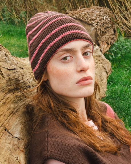 PEMY Çizgili Triko Bere