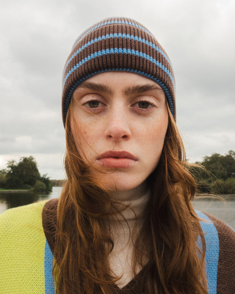 PEMY Çizgili Triko Bere