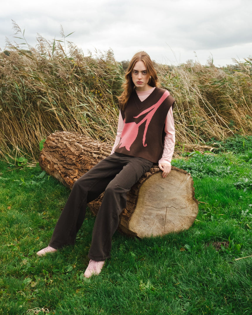 PEMY Tulip V Yaka Süveter